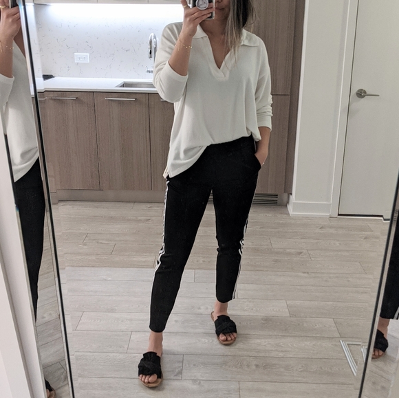 Garage High Waist Skinny Stripe Track Pant - Picture 2 of 4